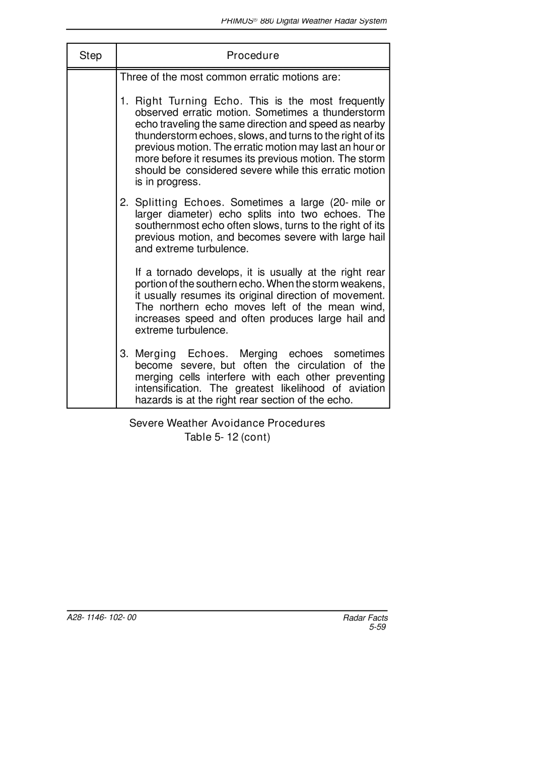 Honeywell 880 manual Step Procedure 