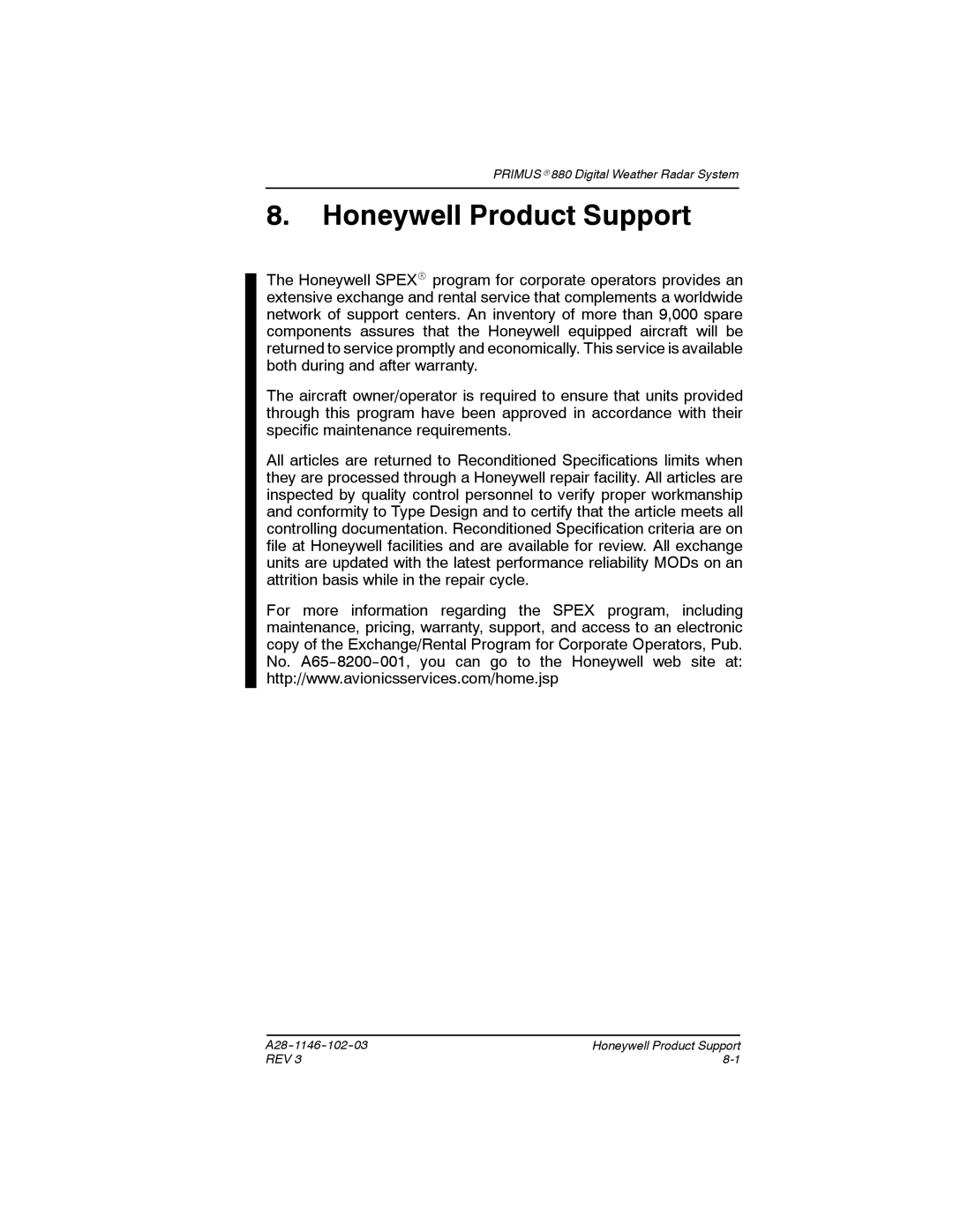 Honeywell 880 manual Honeywell Product Support 