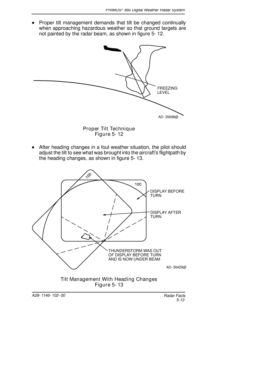 Honeywell 880 manual Proper Tilt Technique, Tilt Management With Heading Changes 