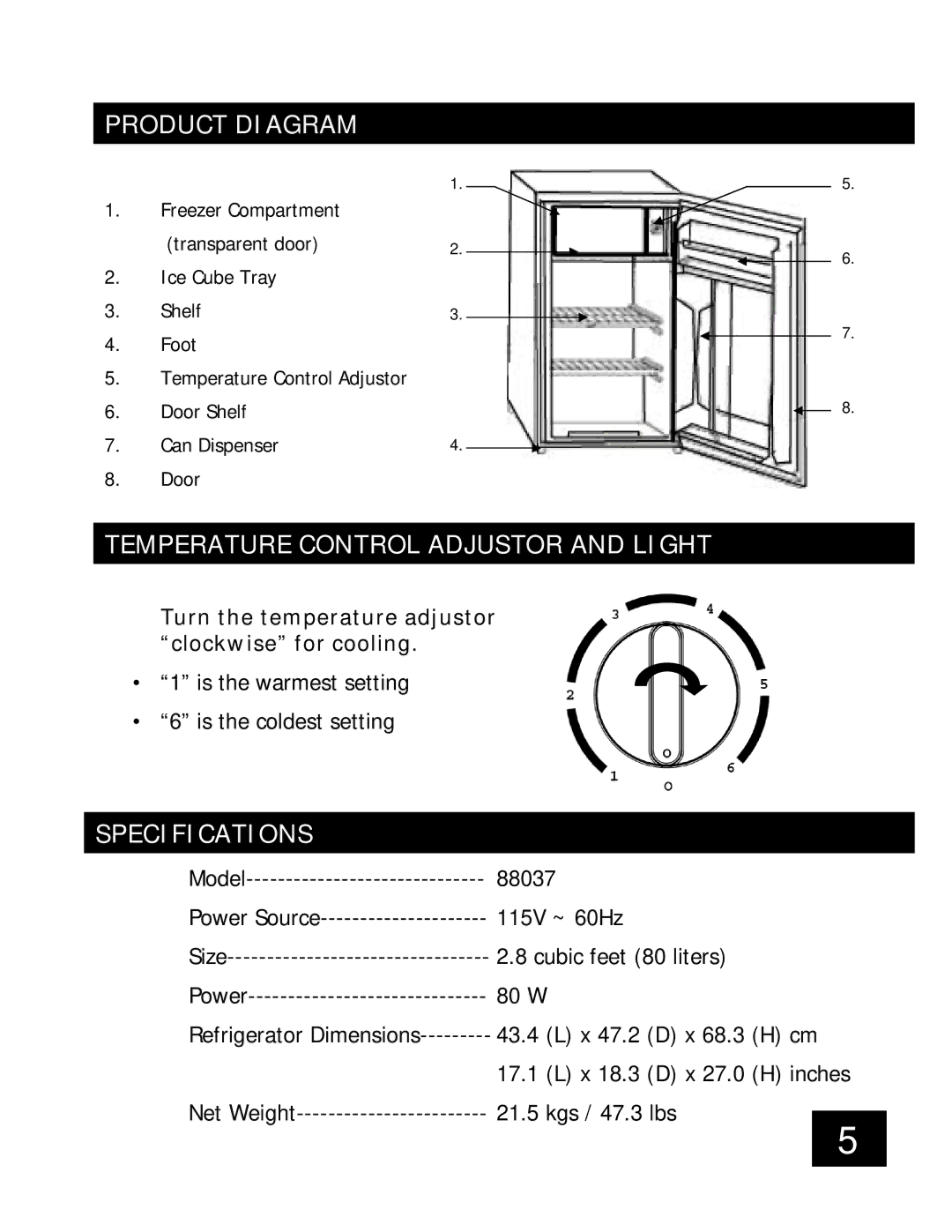 Honeywell 88037 important safety instructions Product Diagram 