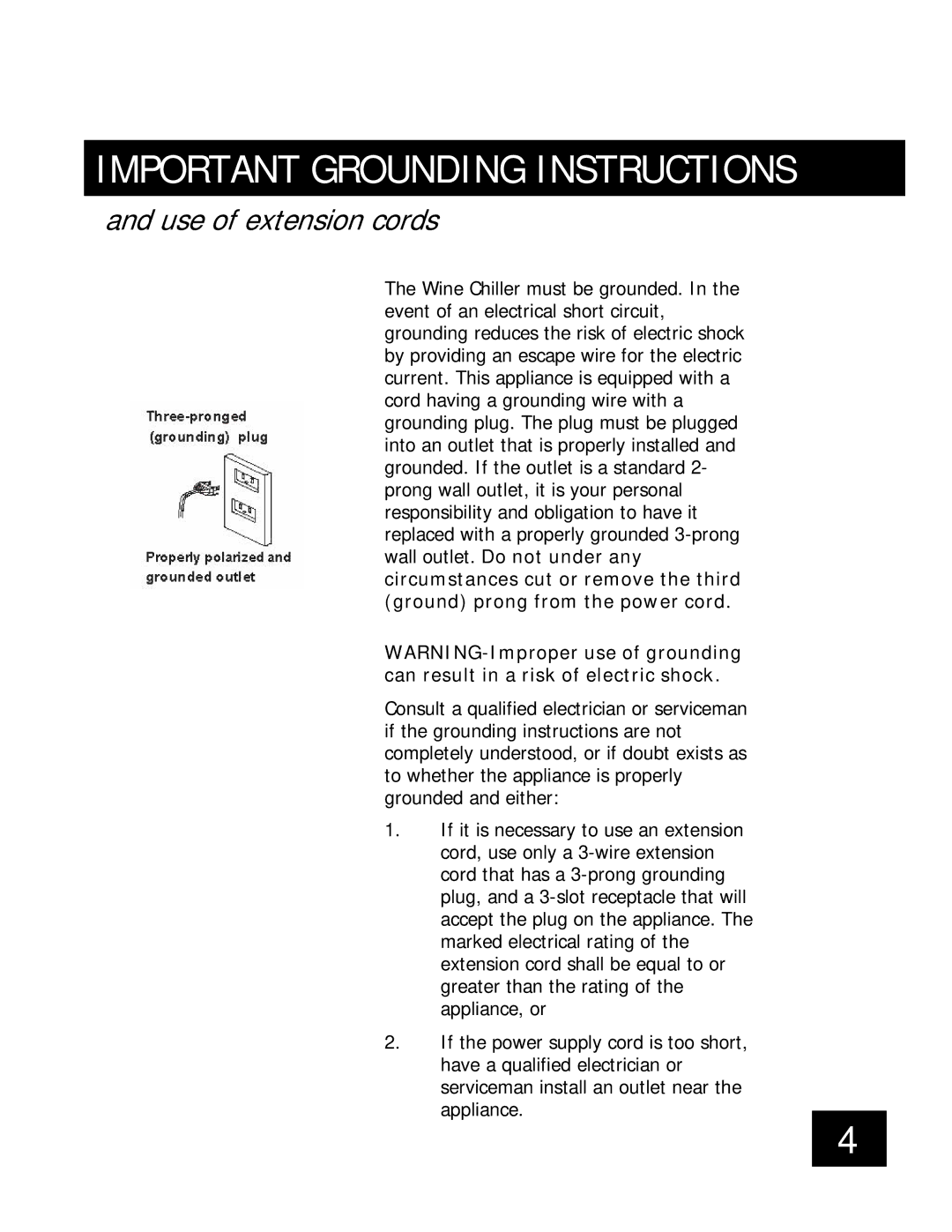 Honeywell 88080 important safety instructions Important Grounding Instructions 