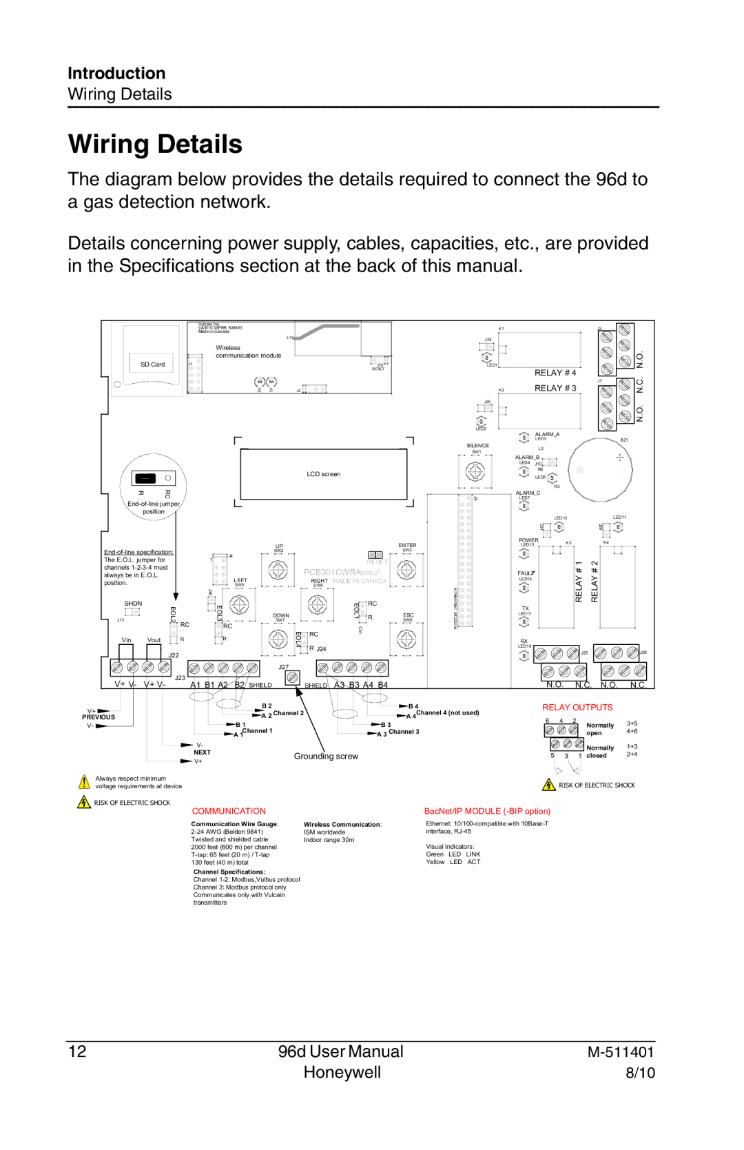 Honeywell 96D user manual Wiring Details, $ $ 