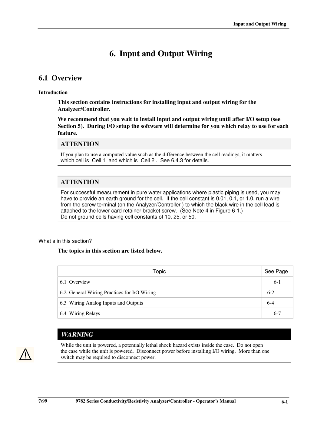 Honeywell 9782 Series manual Input and Output Wiring 