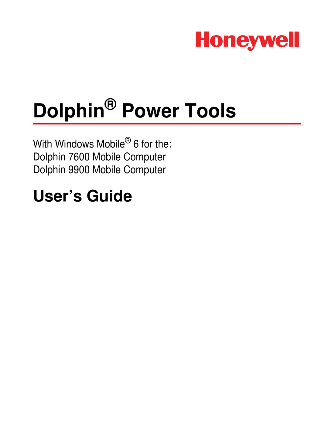 Honeywell 9900 manual Dolphin Power Tools 