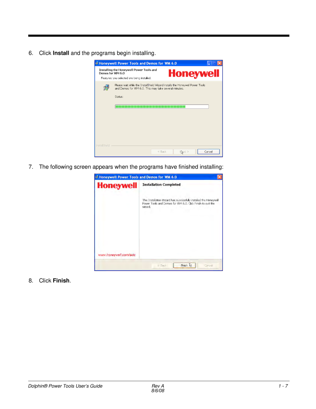 Honeywell 9900 manual Dolphin Power Tools User’s Guide Rev a 