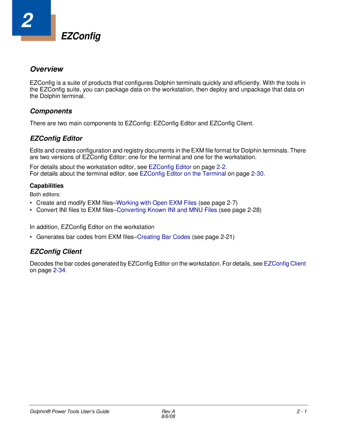 Honeywell 9900 manual Overview, Components, EZConfig Editor, EZConfig Client 