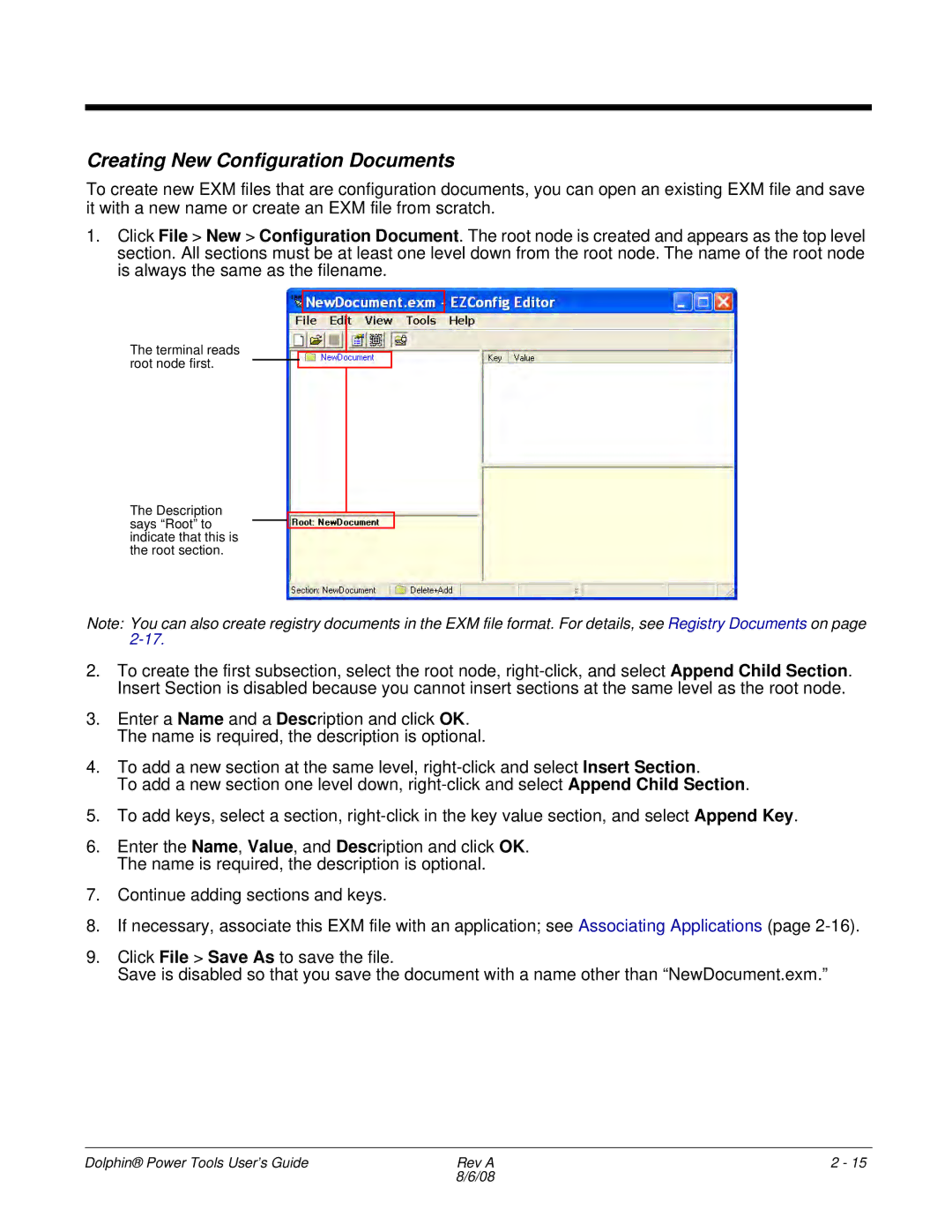 Honeywell 9900 manual Creating New Configuration Documents 