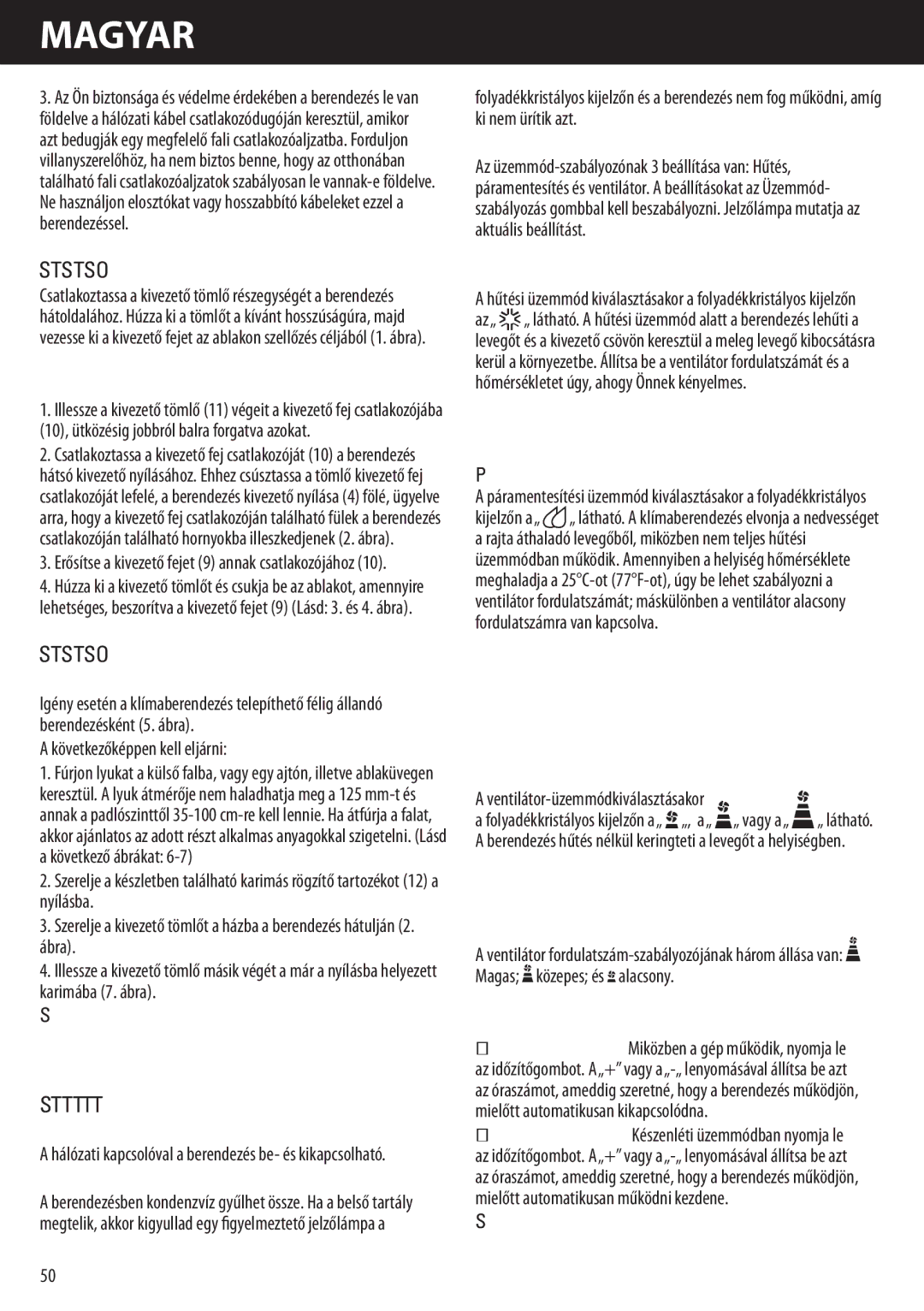 Honeywell AMH-12000E, AMH-10000E manual Elhelyezési Utasítások, Használati Útmutató Kezelőtábla 