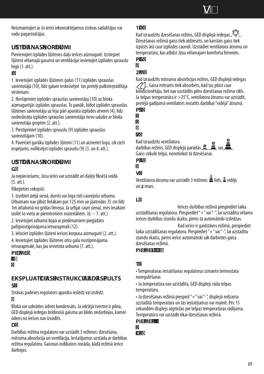 Honeywell AMH-10000E, AMH-12000E manual Uzstādīšanas Norādījumi 