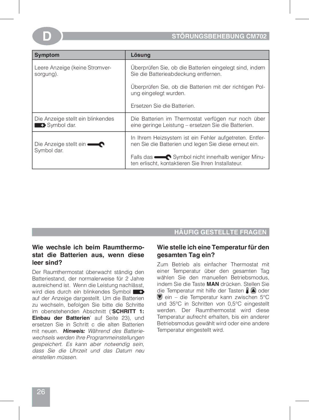 Honeywell Störungsbehebung CM702, Häufig Gestellte Fragen, Wie stelle ich eine Temperatur für den gesamten Tag ein? 