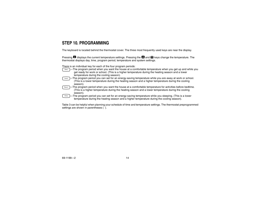 Honeywell CT3500/CT3595 manual Programming 