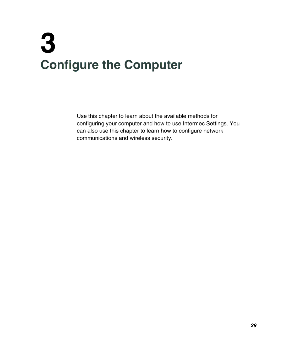 Honeywell CV31 user manual Configure the Computer 