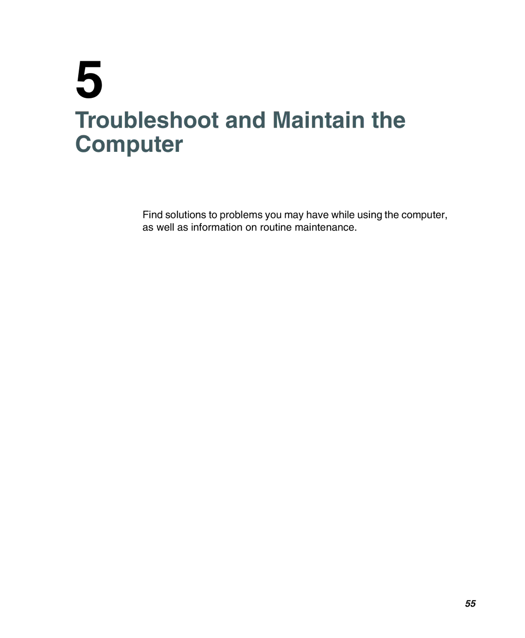 Honeywell CV31 user manual Troubleshoot and Maintain the Computer 