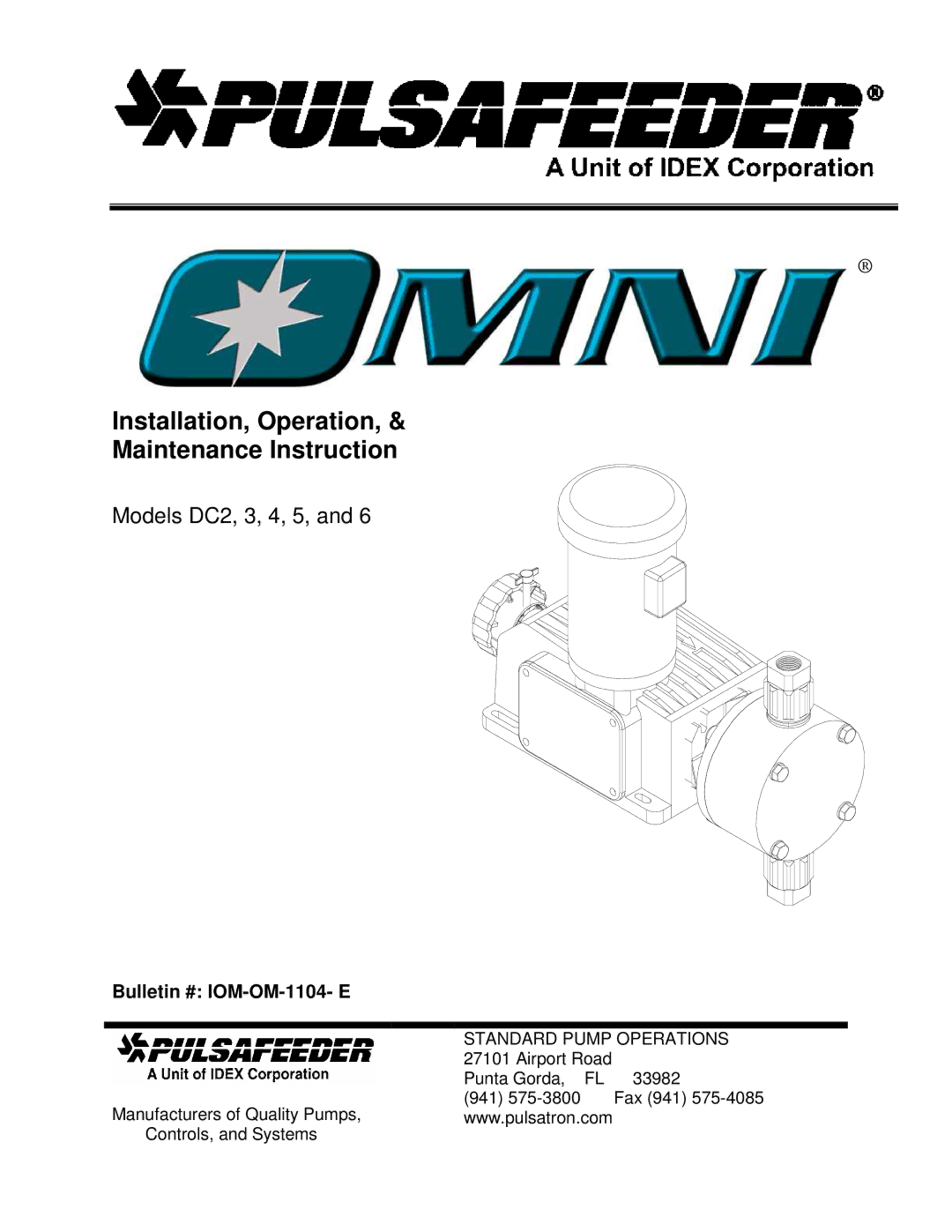 Honeywell DC6, DC3, DC4, DC5 manual Installation, Operation Maintenance Instruction, Models DC2, 3, 4, 5 