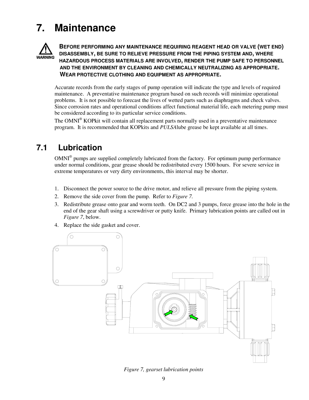 Honeywell DC4, DC2, DC6, DC3, DC5 manual Maintenance, Lubrication 