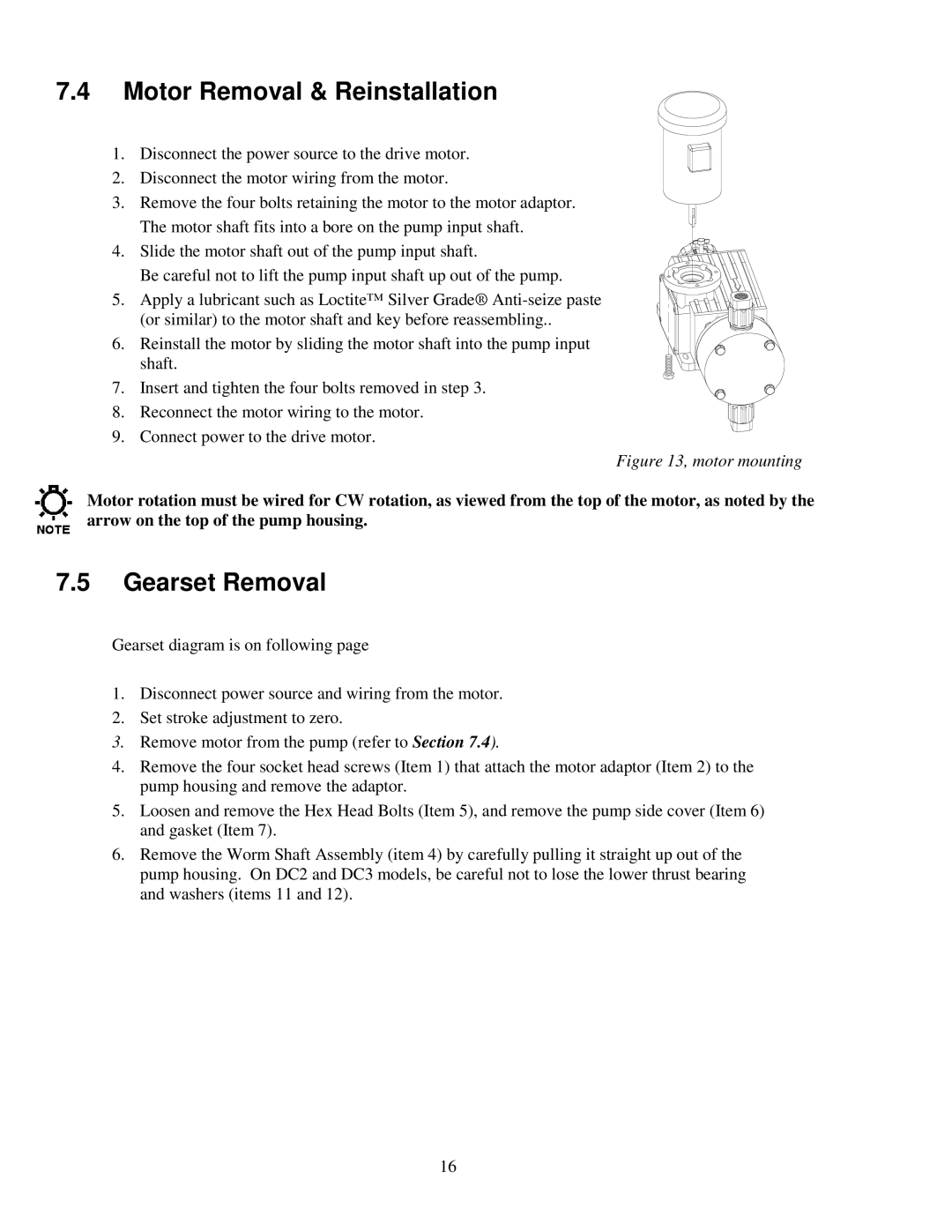 Honeywell DC2, DC6, DC3, DC4, DC5 manual Motor Removal & Reinstallation, Gearset Removal 