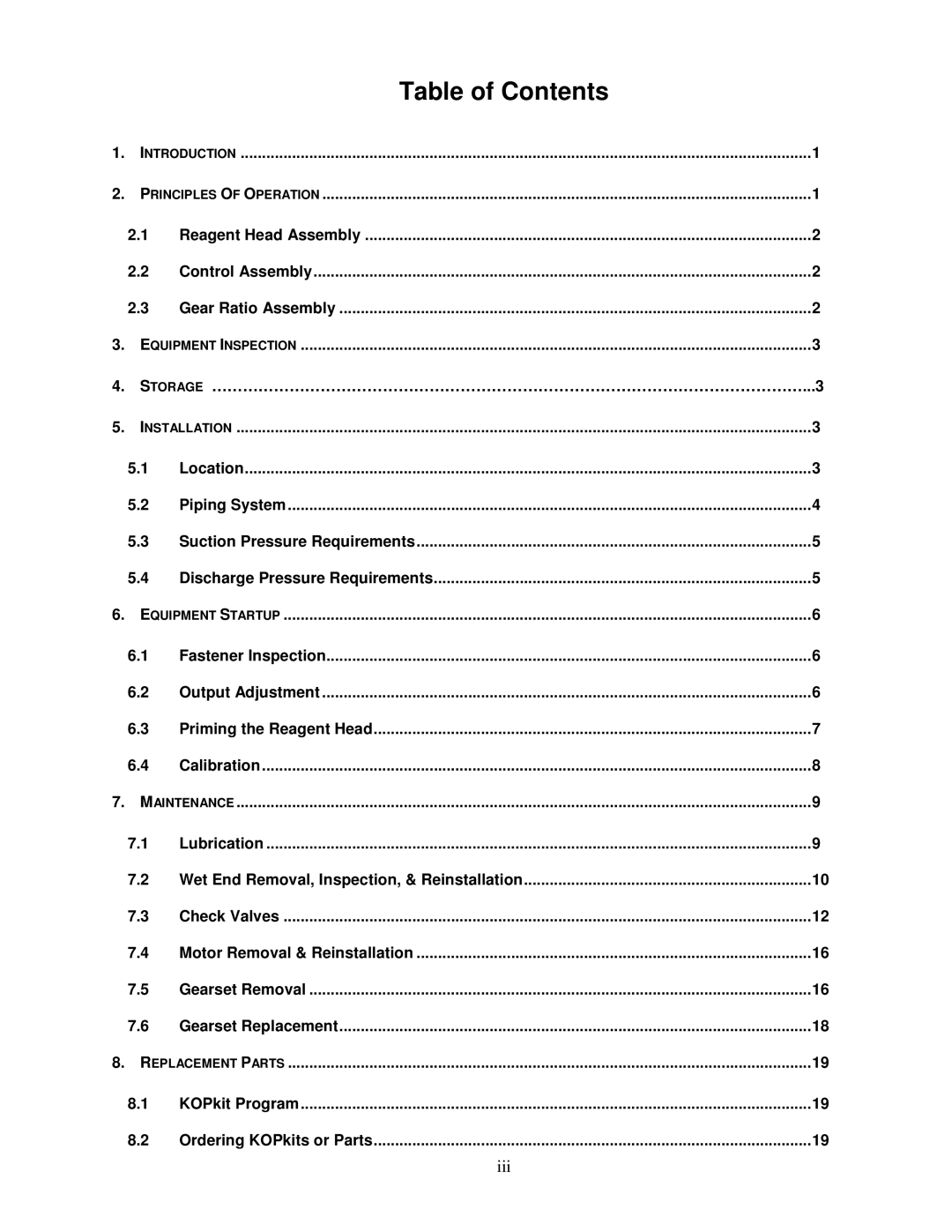 Honeywell DC4, DC2, DC6, DC3, DC5 manual Table of Contents 