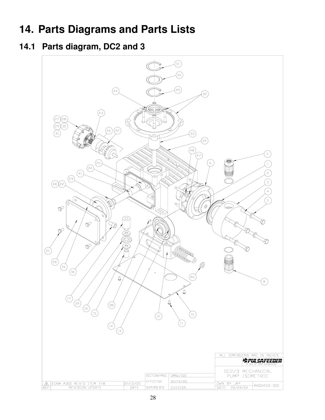 Honeywell DC3, DC6, DC4, DC5 manual Parts Diagrams and Parts Lists, Parts diagram, DC2 