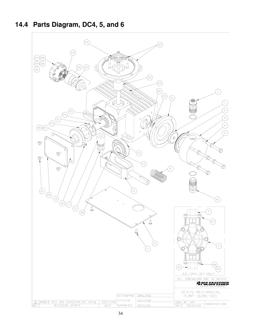 Honeywell DC2, DC6, DC3, DC5 manual Parts Diagram, DC4, 5 