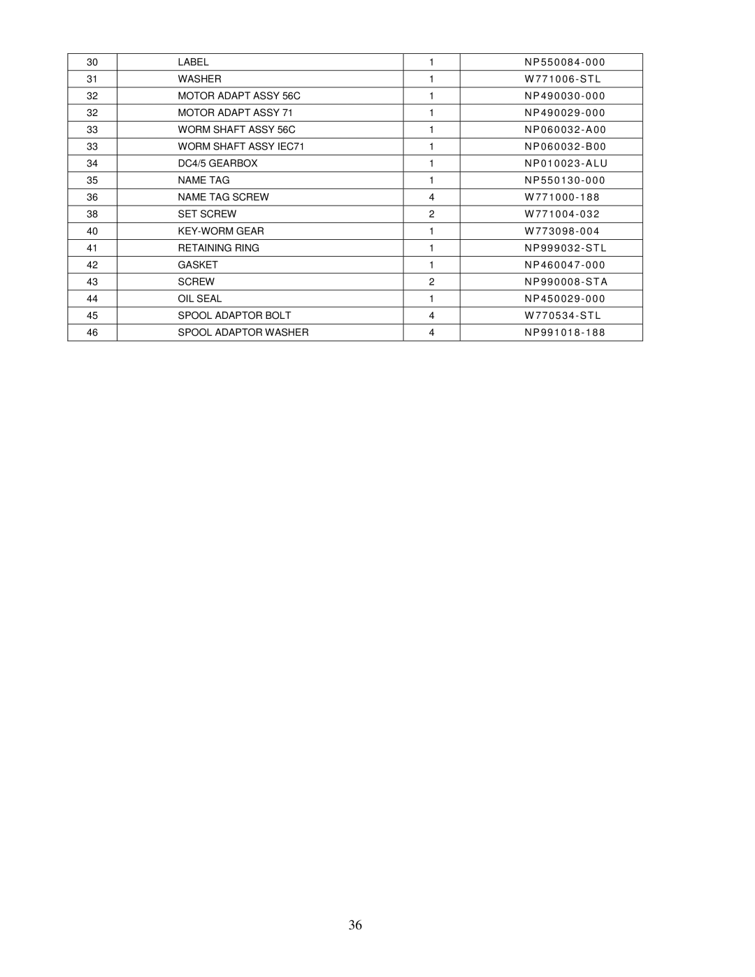 Honeywell DC2, DC6, DC3, DC5 manual DC4/5 Gearbox 