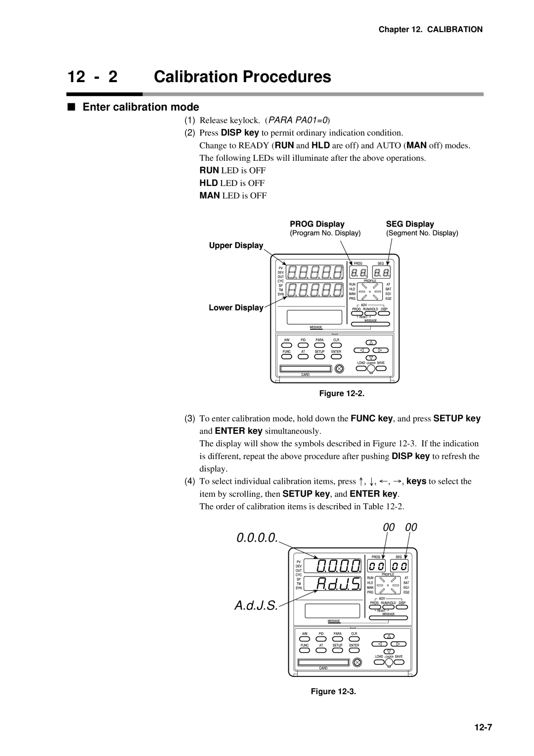 Honeywell DCP552 Mark II user manual 12 2 Calibration Procedures, Enter calibration mode, 12-7 