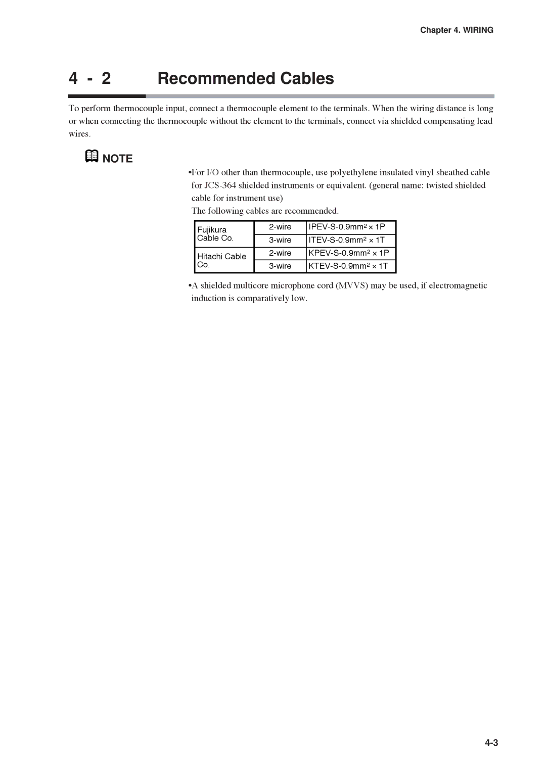 Honeywell DCP552 Mark II user manual Recommended Cables 