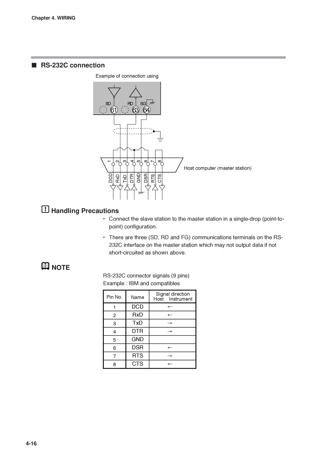 Honeywell DCP552 Mark II user manual RS-232C connection, Handling Precautions 