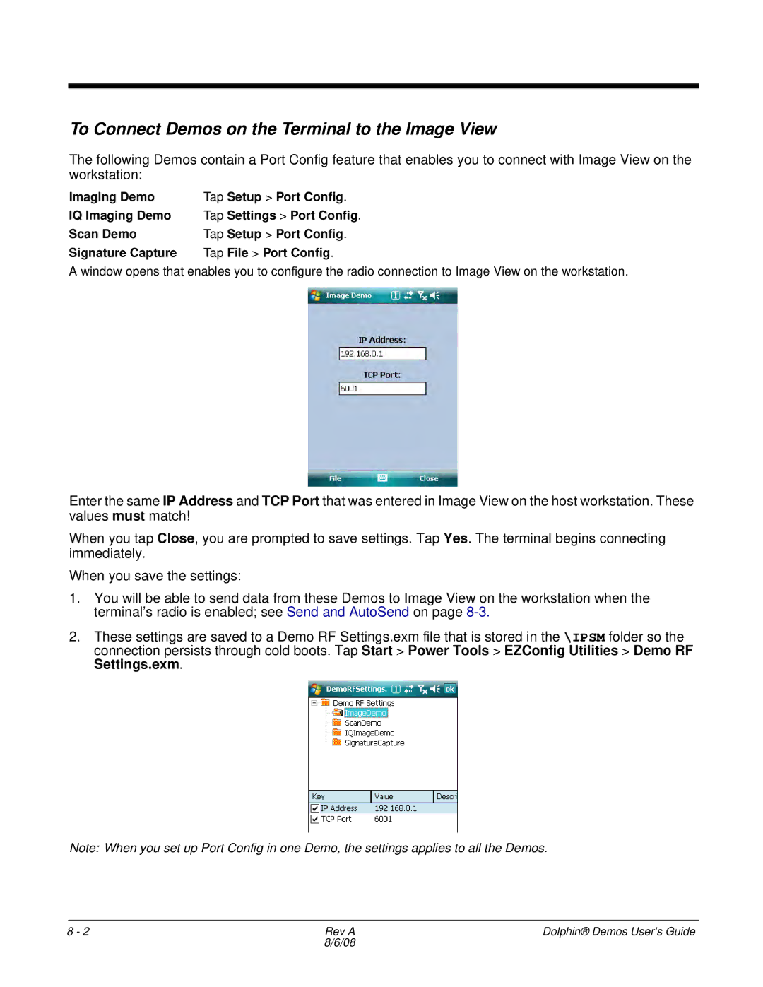 Honeywell manual To Connect Demos on the Terminal to the Image View 