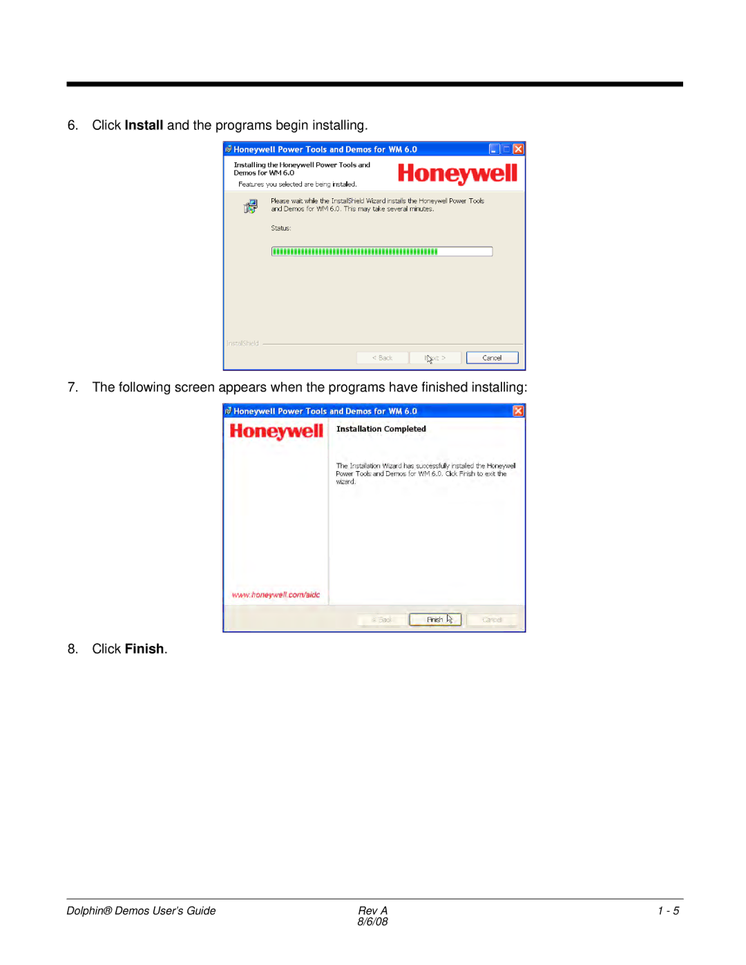 Honeywell manual Dolphin Demos User’s Guide Rev a 