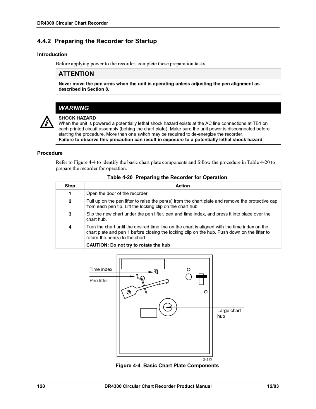 Honeywell DR4300 manual Preparing the Recorder for Startup, Preparing the Recorder for Operation 