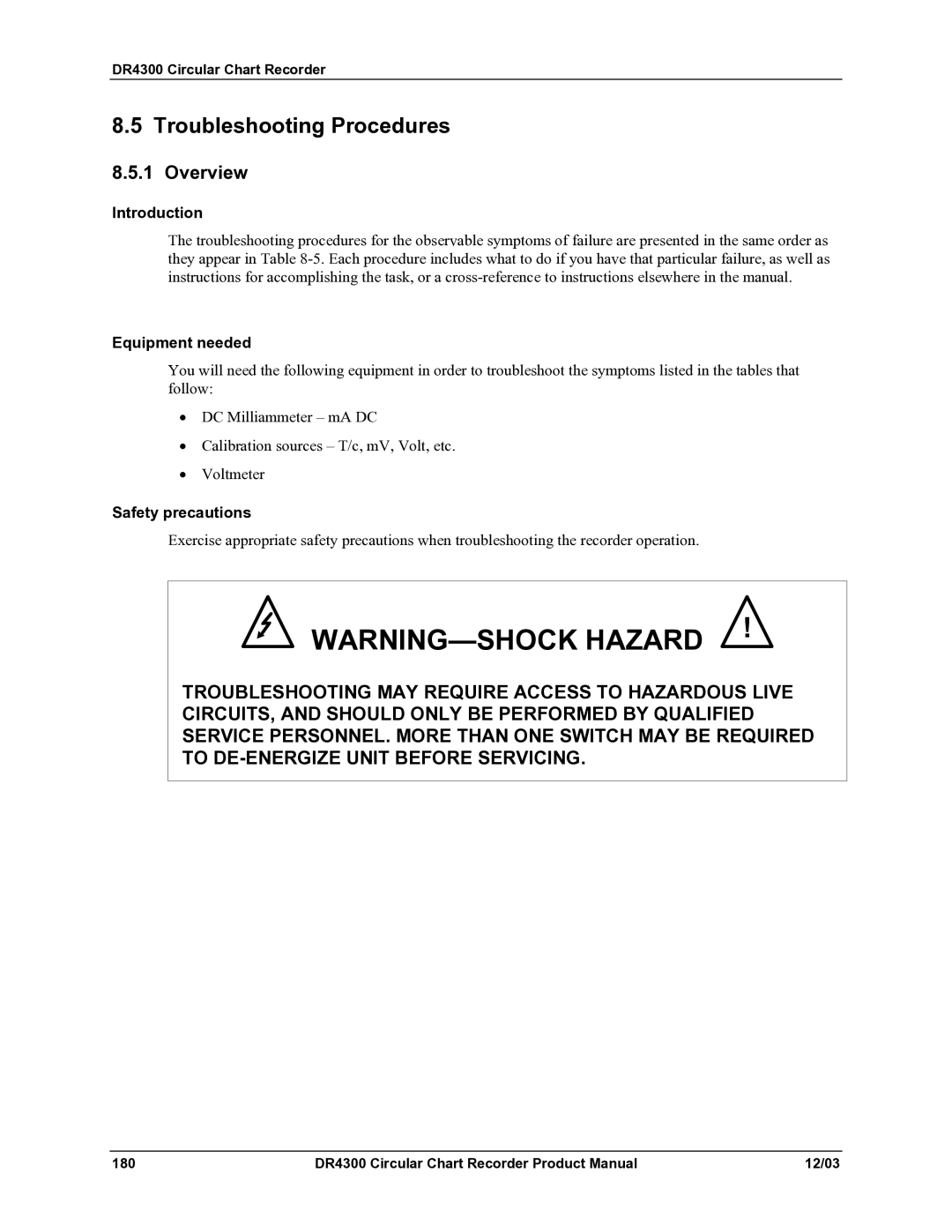 Honeywell DR4300 manual 180 