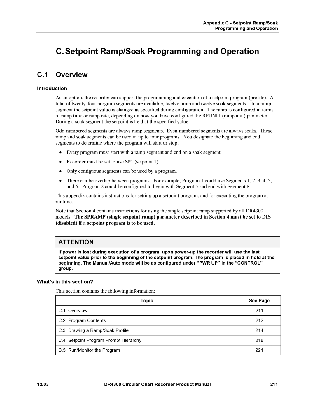 Honeywell DR4300 manual Appendix C Setpoint Ramp/Soak Programming and Operation 