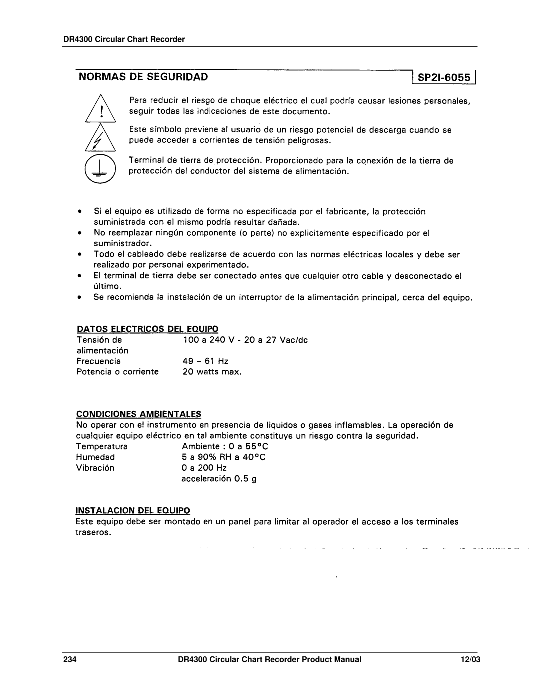 Honeywell DR4300 manual 234 