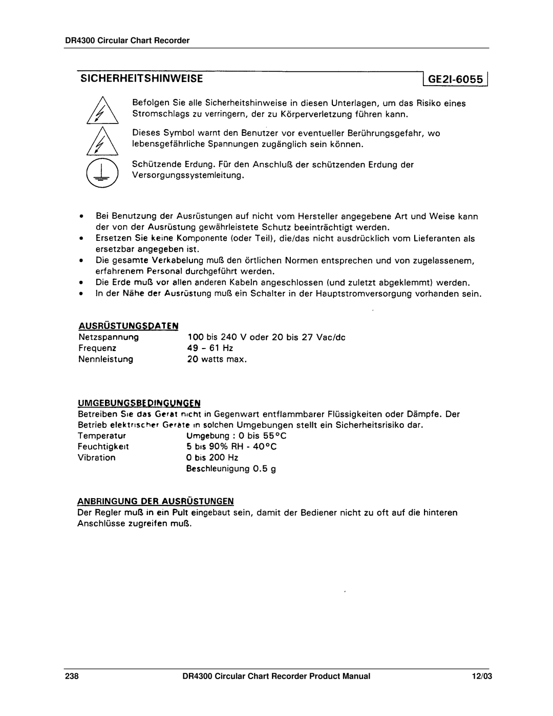 Honeywell DR4300 manual 238 