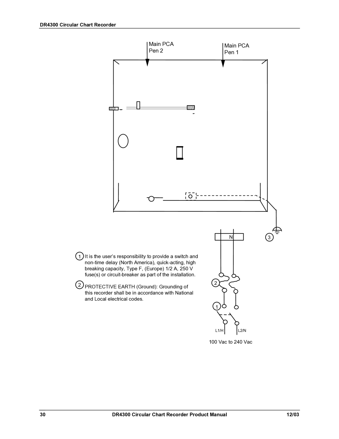 Honeywell DR4300 manual Power Wiring Models With CE Mark 