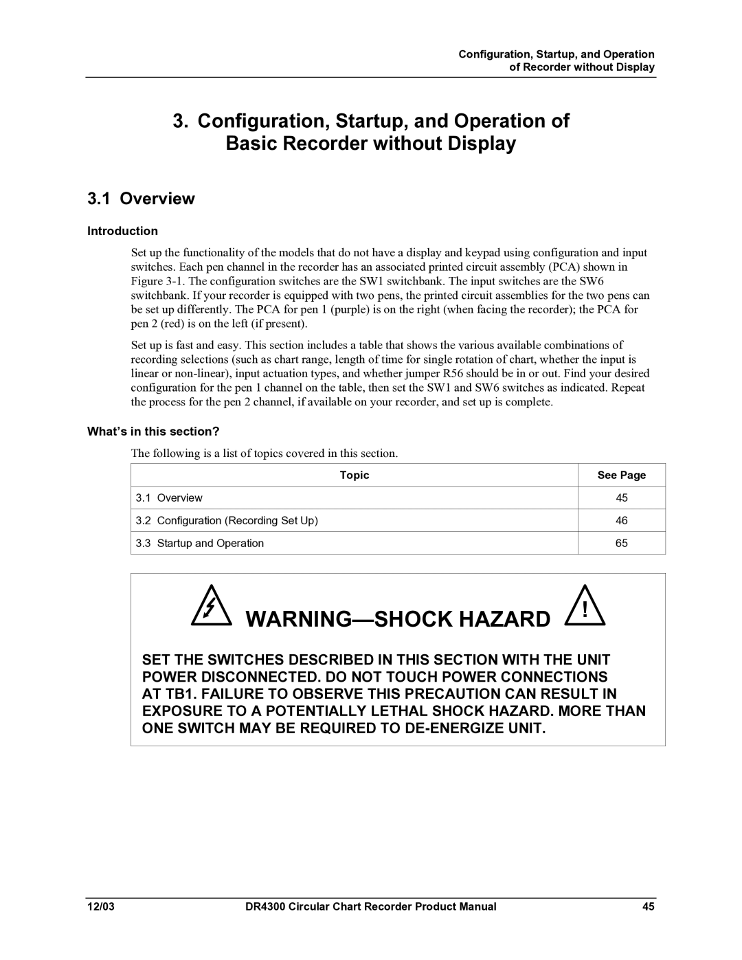 Honeywell DR4300 manual Following is a list of topics covered in this section 