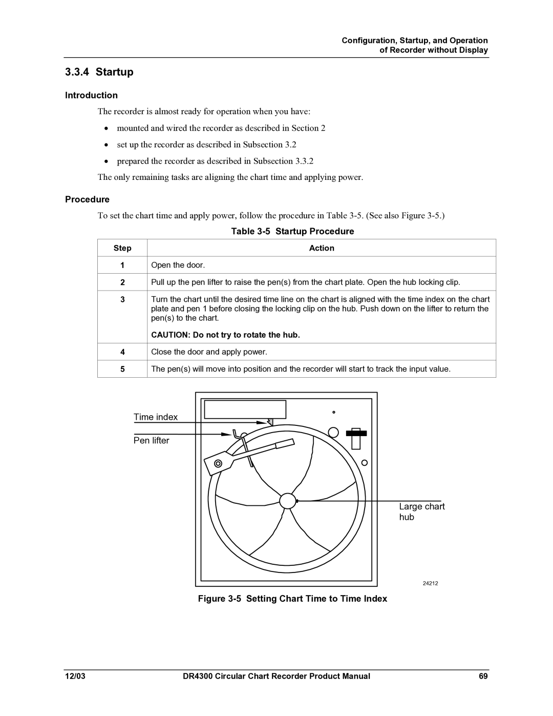 Honeywell DR4300 manual Startup Procedure 