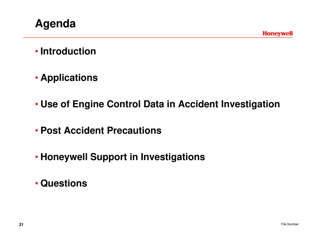 Honeywell EGPWS manual Agenda 