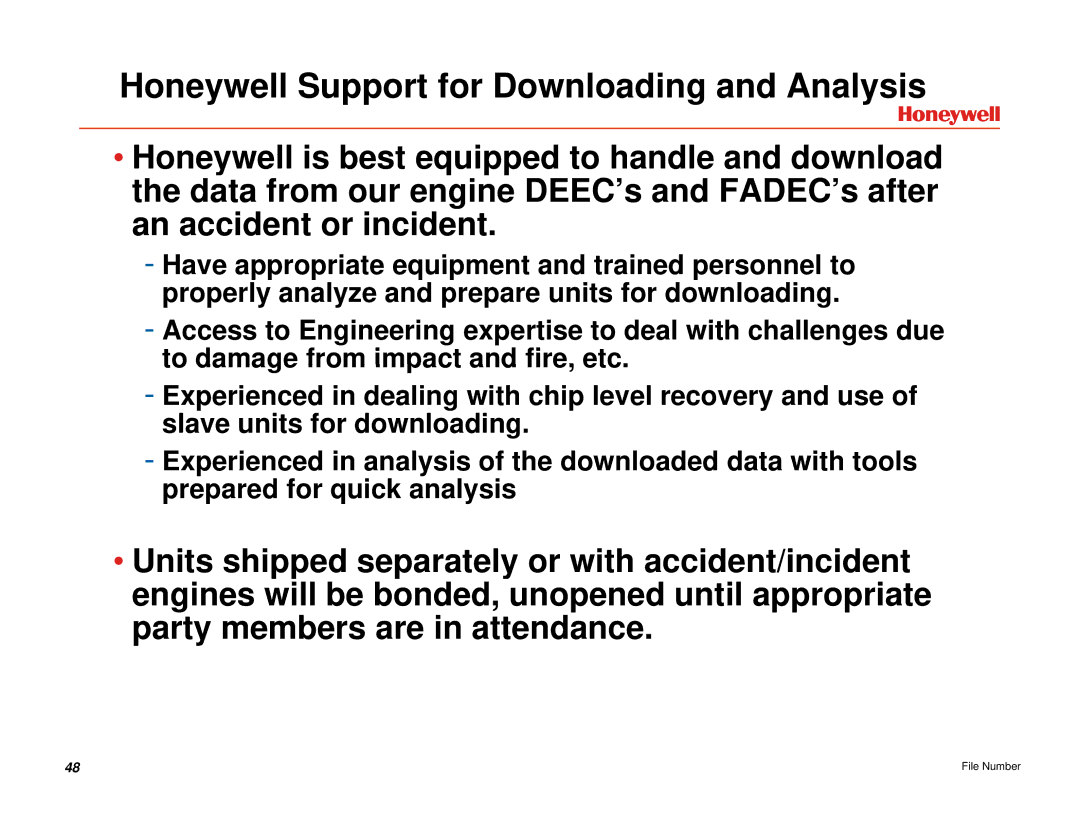 Honeywell EGPWS manual Honeywell Support for Downloading and Analysis 