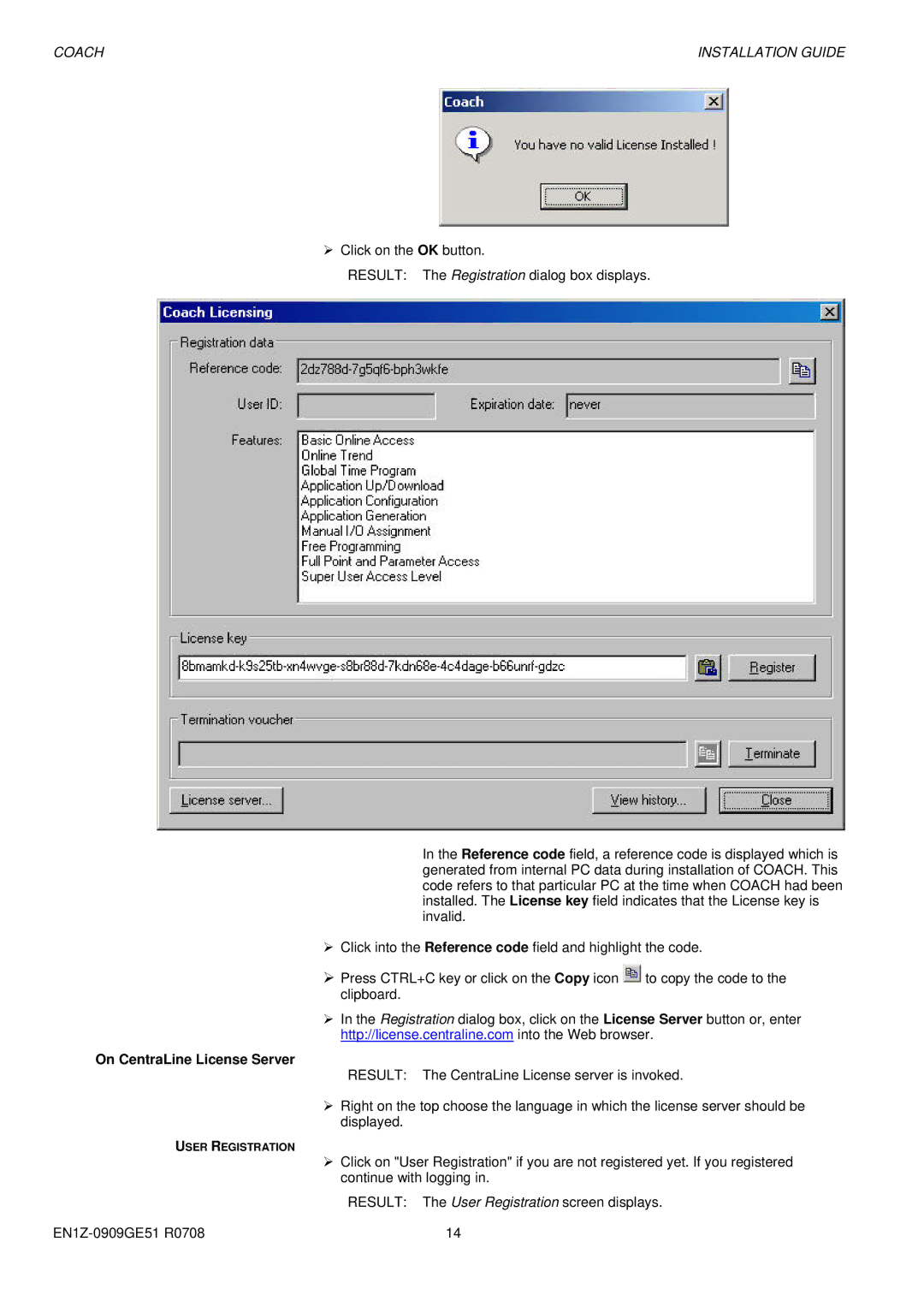 Honeywell EN1Z0909GE51 R0708 manual On CentraLine License Server 