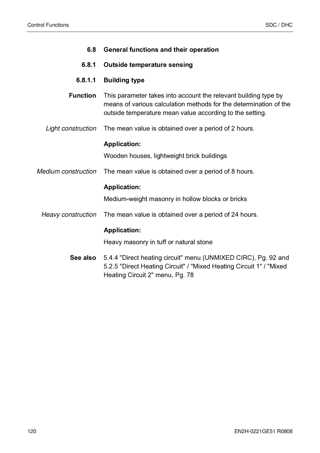 Honeywell EN2H-0221GE51 R0808 service manual Application 