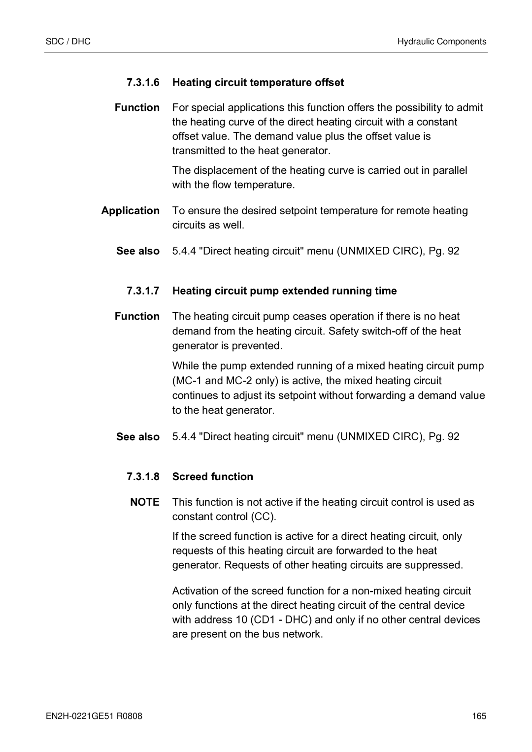 Honeywell EN2H-0221GE51 R0808 service manual Sdc / Dhc 