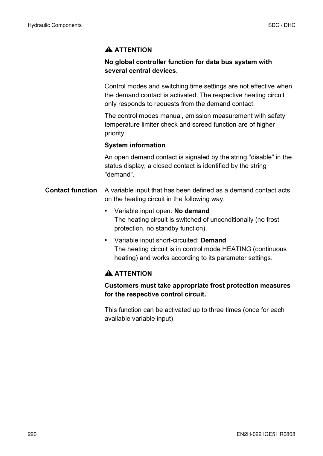 Honeywell EN2H-0221GE51 R0808 service manual System information 