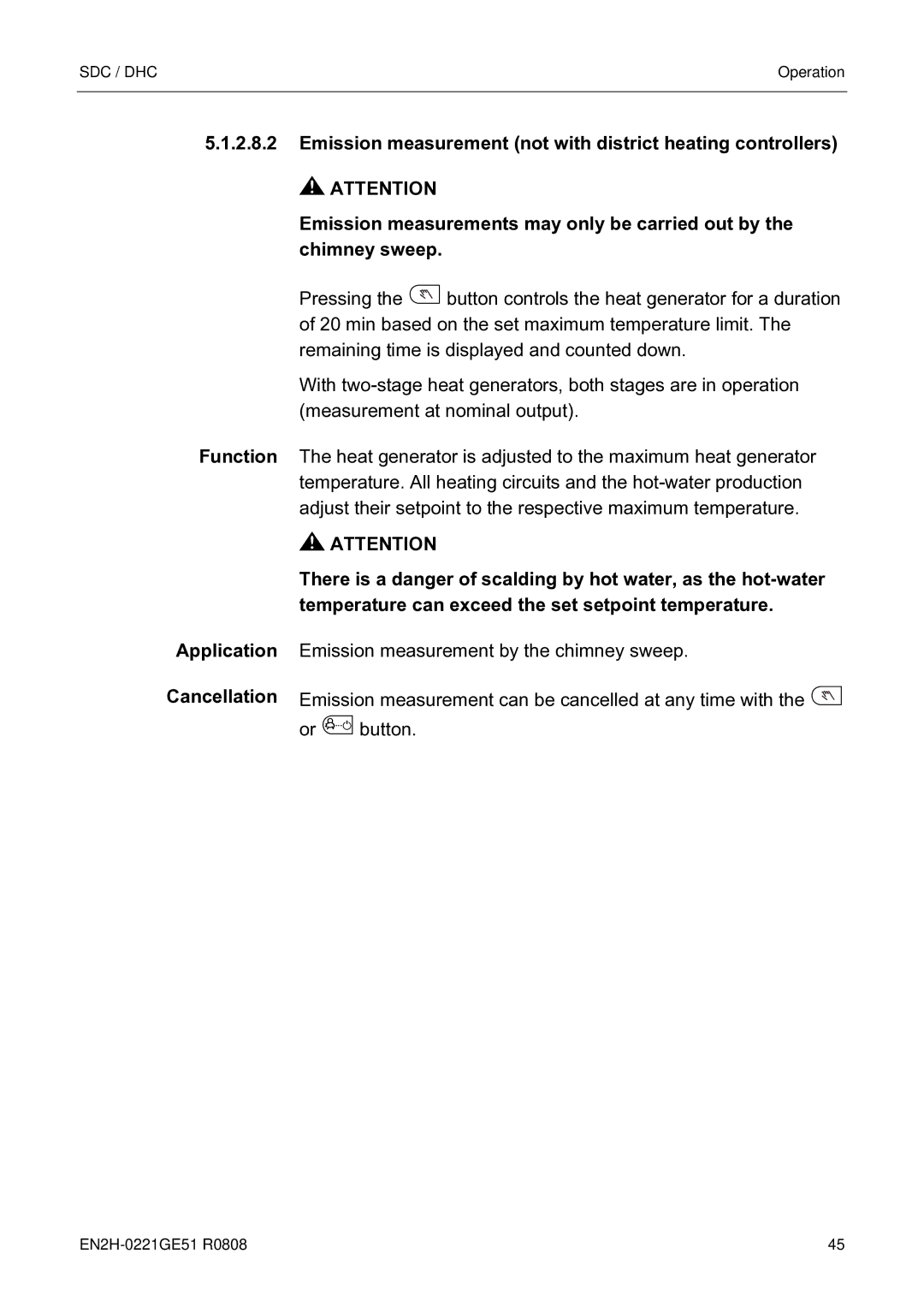 Honeywell EN2H-0221GE51 R0808 service manual Sdc / Dhc 