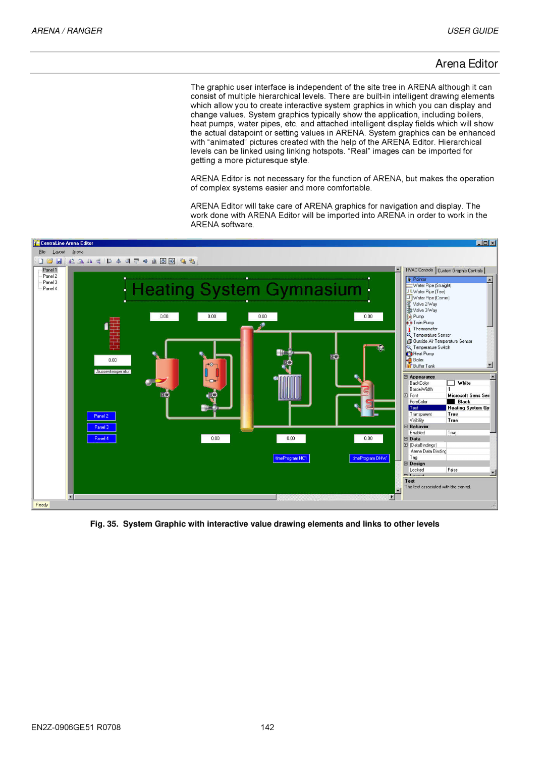 Honeywell EN2Z-0906GE51 R0708 manual Arena Editor 