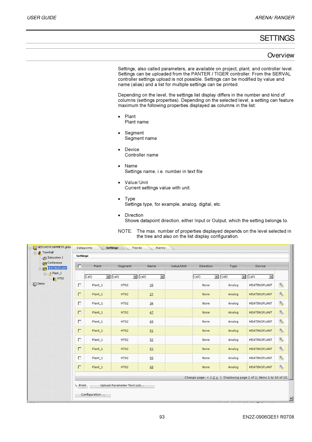 Honeywell EN2Z-0906GE51 R0708 manual Settings, Overview 