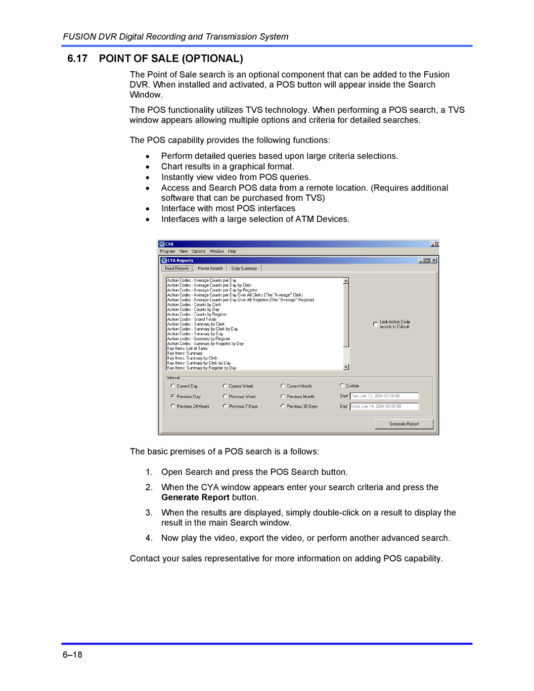 Honeywell FUSION user manual Point of Sale Optional 