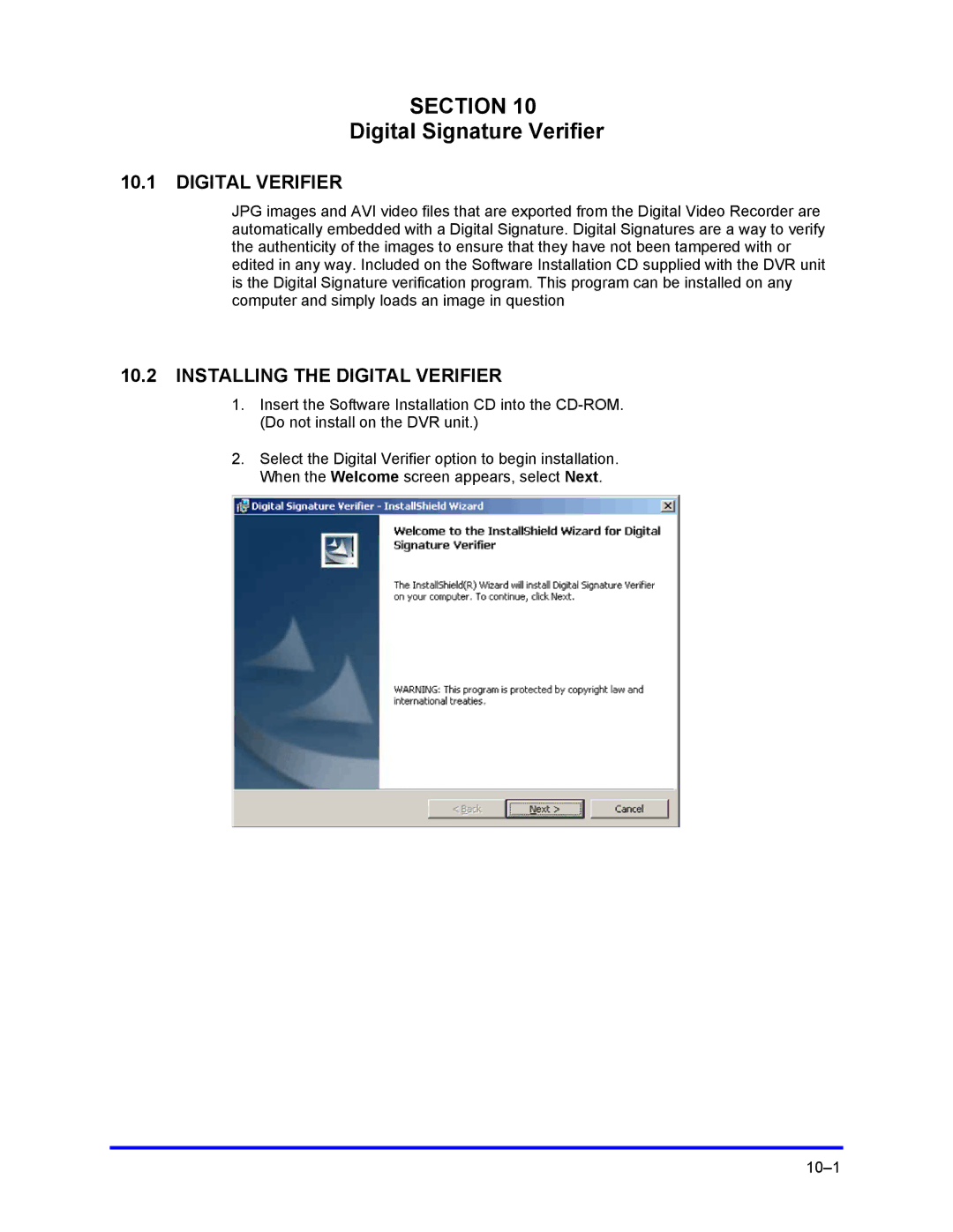 Honeywell FUSION user manual Section, Installing the Digital Verifier 