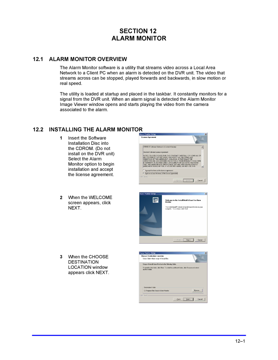 Honeywell FUSION user manual Section Alarm Monitor, Alarm Monitor Overview, Installing the Alarm Monitor 