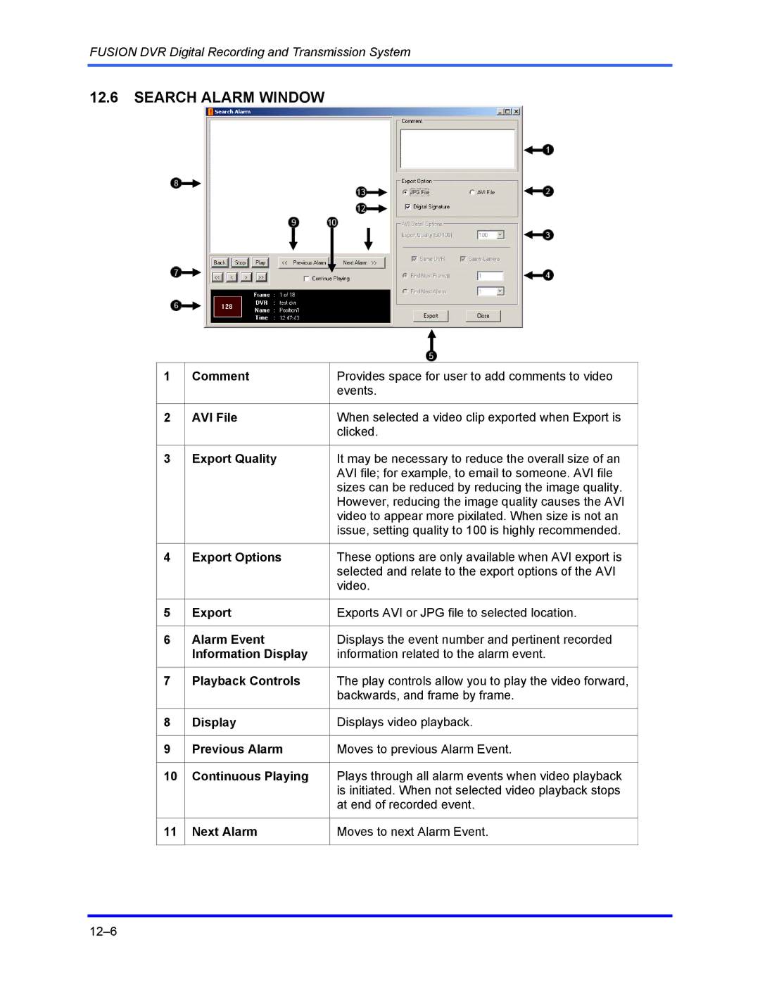 Honeywell FUSION user manual Search Alarm Window 